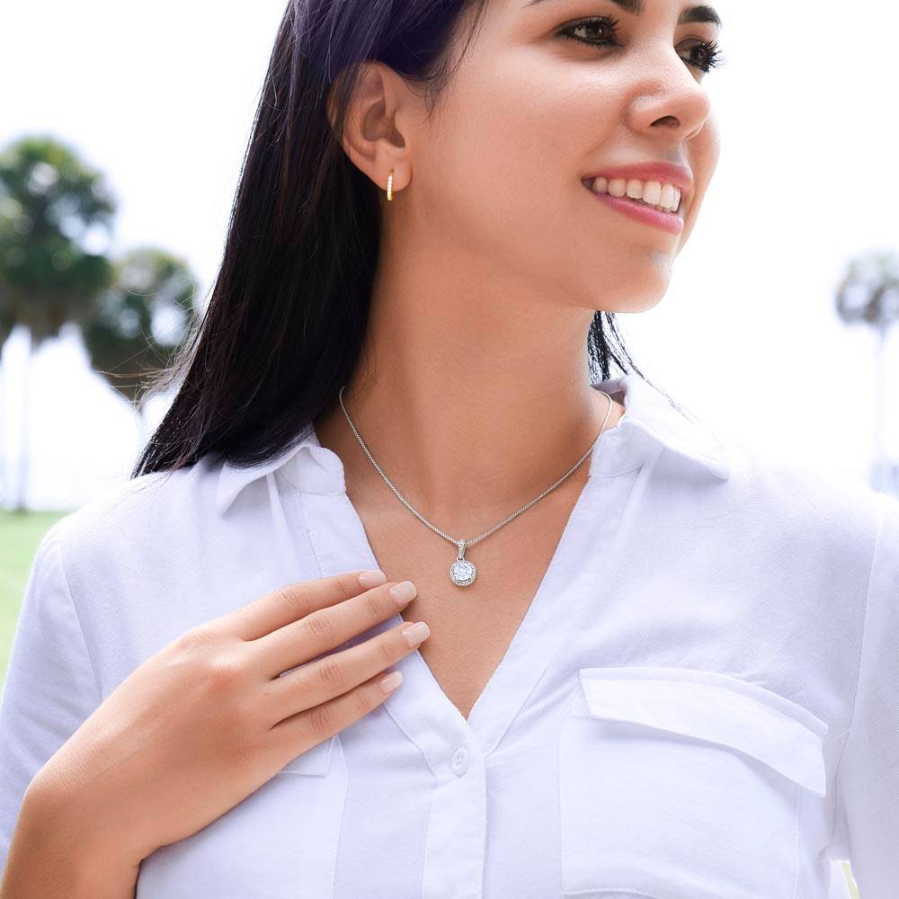 Flower Girl Proposal Pendant Necklace