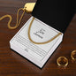 Cuban Link Necklace with Personalized Message to Son from Proud Mom