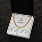 Cuban Link Necklace with Personalized Message to Son from Proud Mom