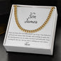 Cuban Link Necklace with Personalized Message to Son from Proud Mom