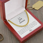 Cuban Link Necklace with Personalized Message to Son from Proud Mom