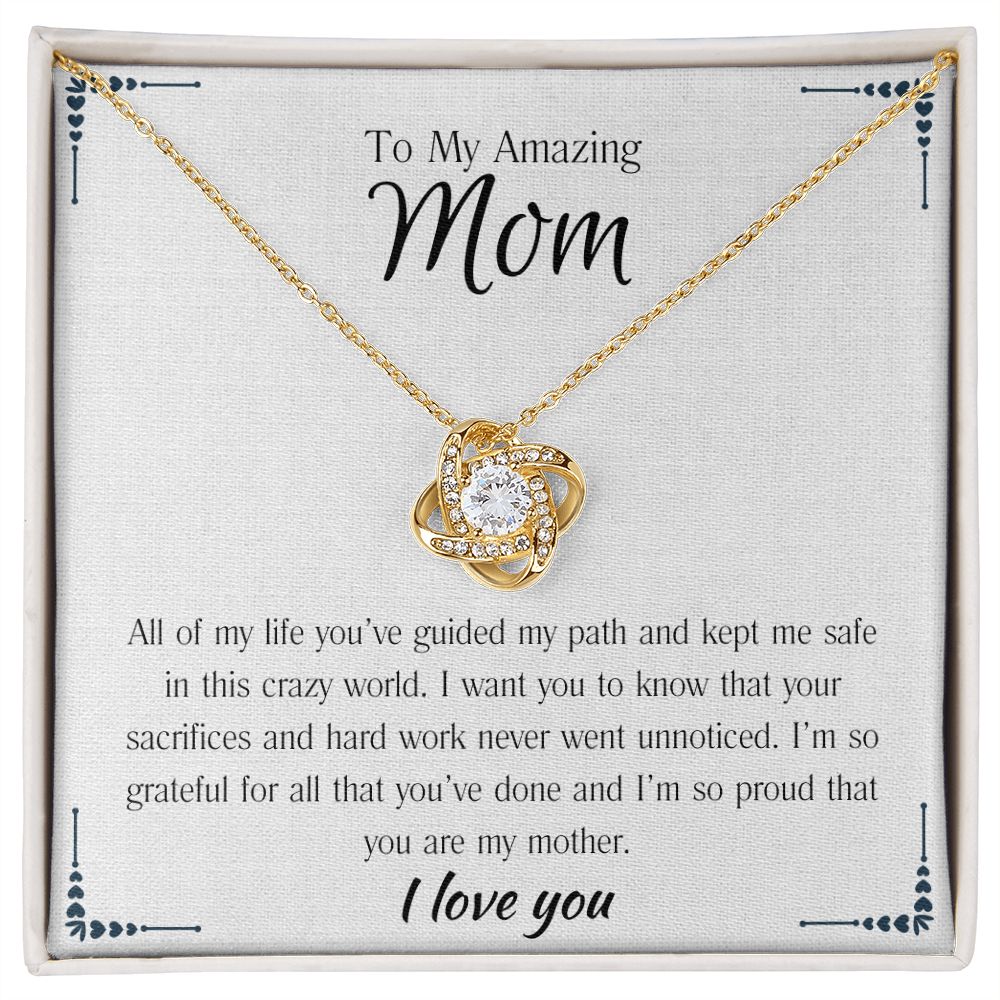 Amazing Mom GIft Love Knot Necklace