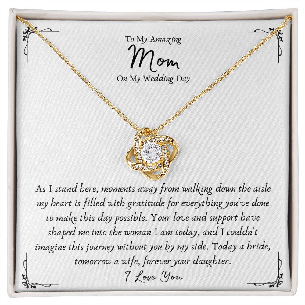 Mother Of The Bride Love Knot Pendant Gift Necklace From Daughter - Wedding Gifts From Bride