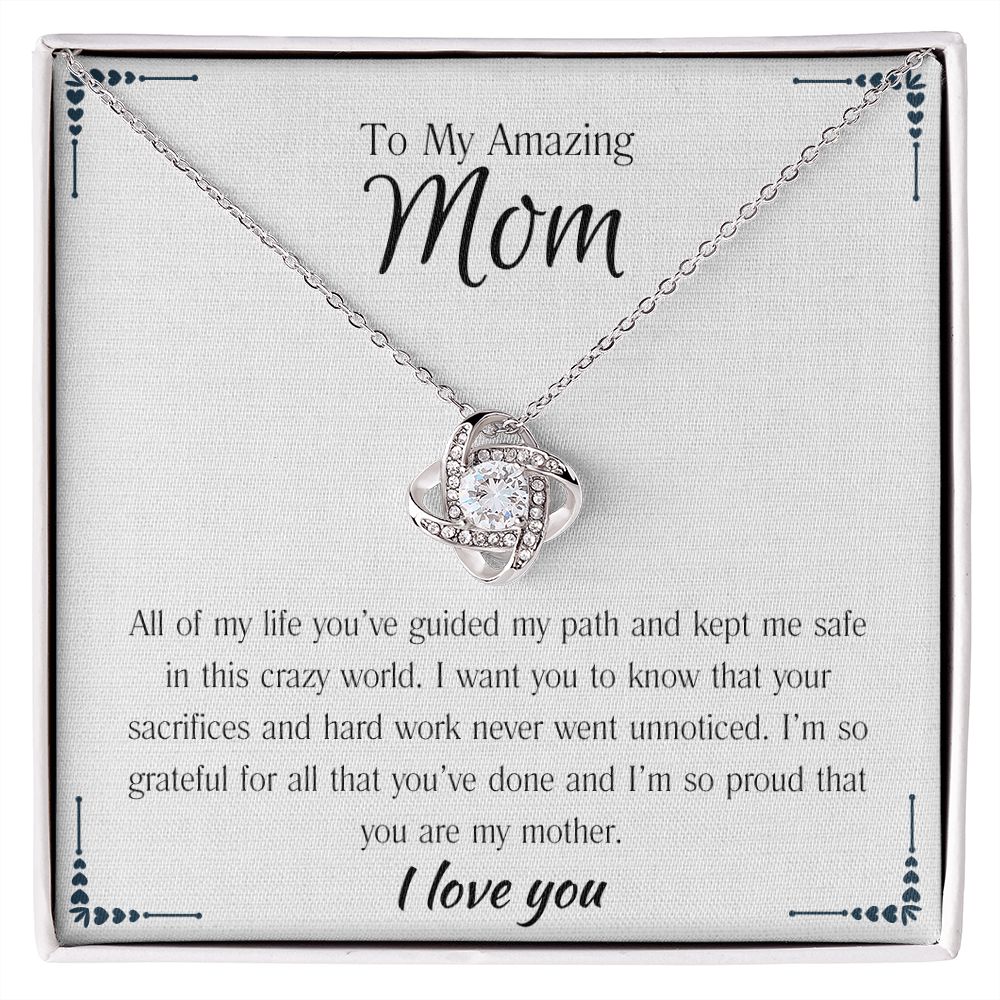 Amazing Mom GIft Love Knot Necklace