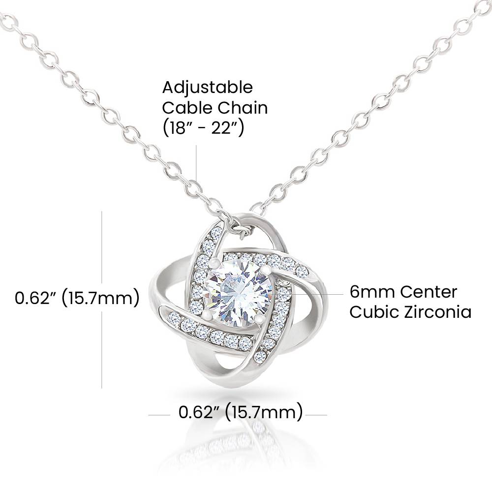 Mother Of The Bride Love Knot Pendant Gift Necklace From Daughter - Wedding Gifts From Bride