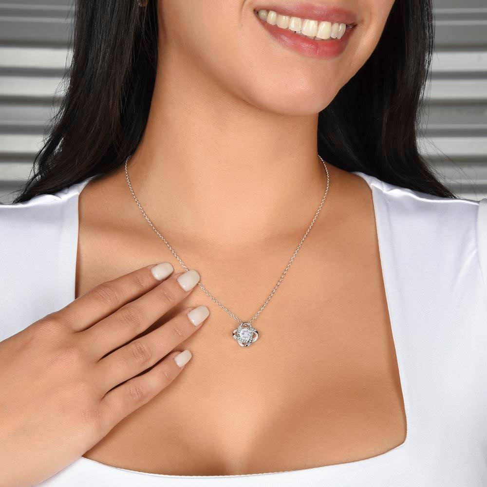 Mother Of The Bride Love Knot Pendant Gift Necklace From Daughter - Wedding Gifts From Bride