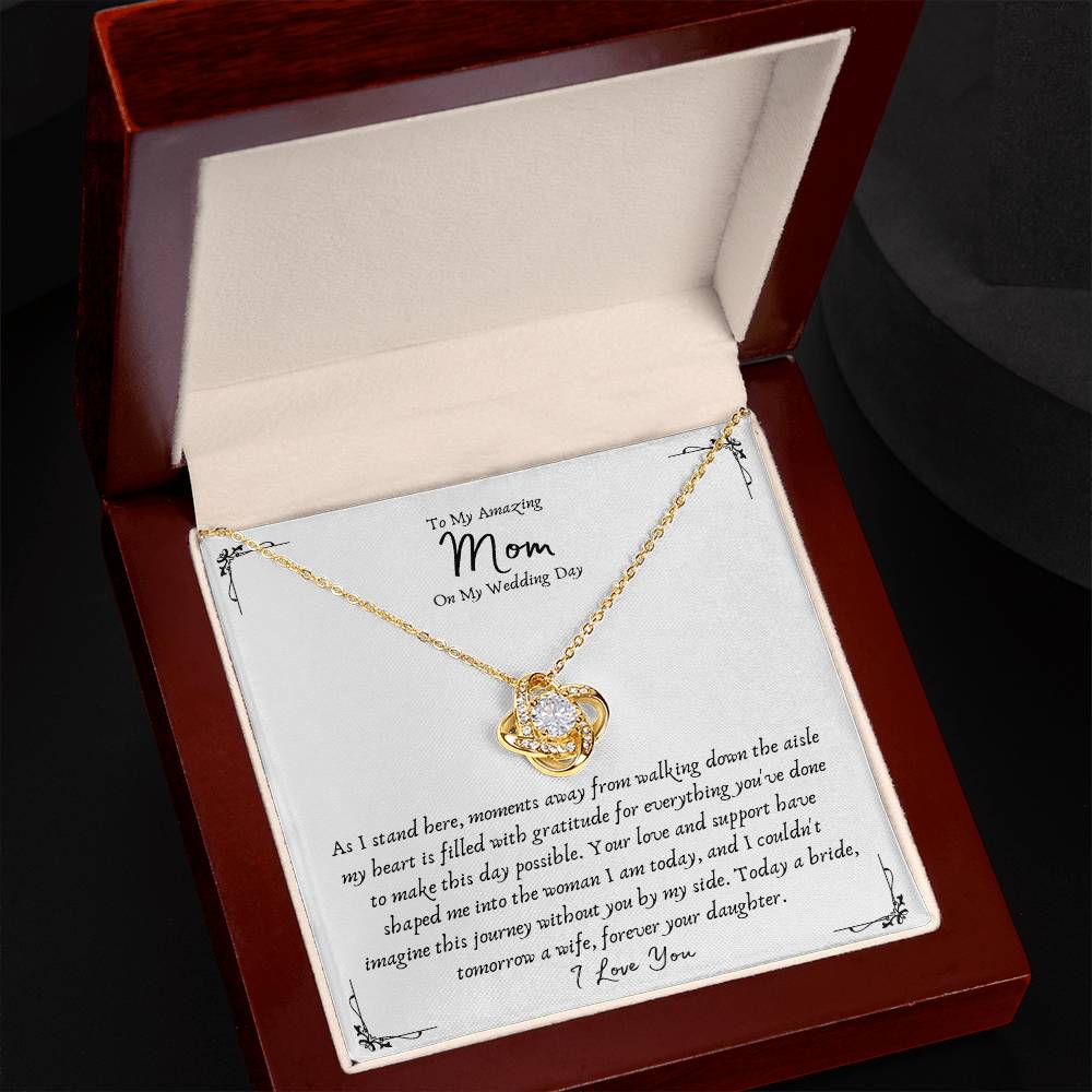 Mother Of The Bride Love Knot Pendant Gift Necklace From Daughter - Wedding Gifts From Bride