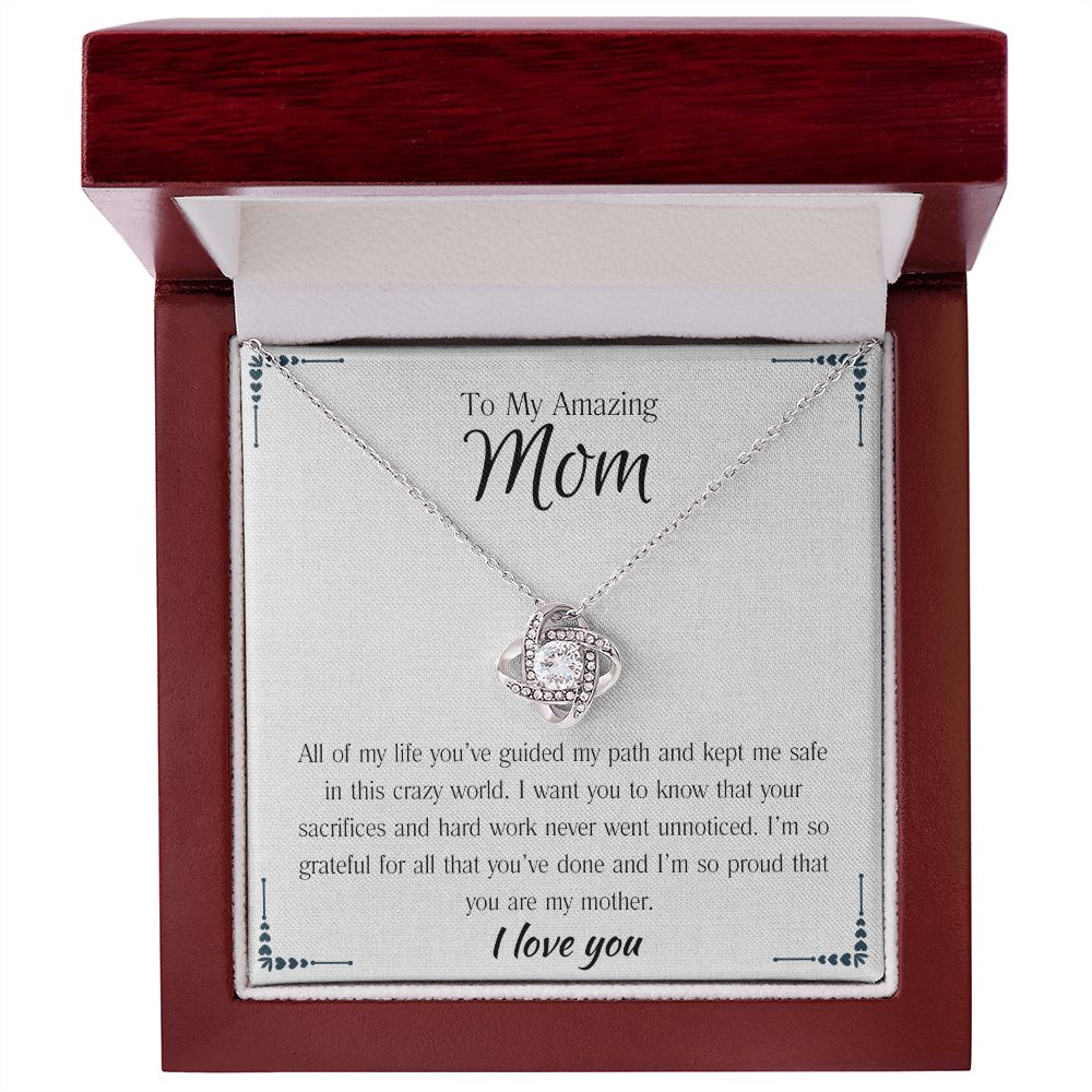 Amazing Mom GIft Love Knot Necklace