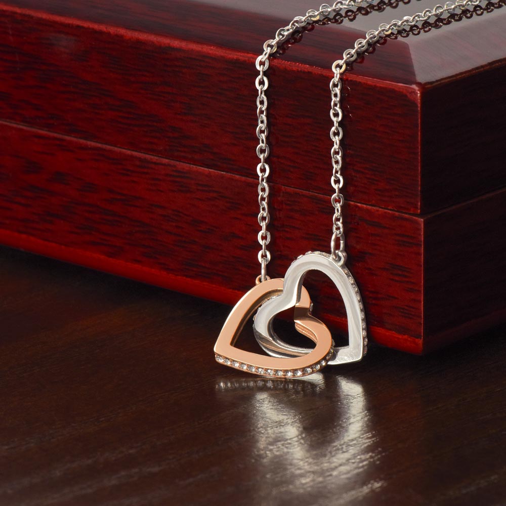 Interlocking Hearts Necklace for Amazing Daughter from Proud Mom
