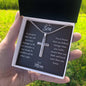 To My Son Cross Necklace From Mom