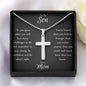 To My Son Cross Necklace From Mom