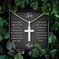 To My Son Cross Necklace From Mom