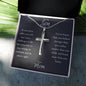 To My Son Cross Necklace From Mom