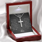 To My Son Cross Necklace From Mom