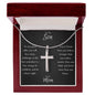 To My Son Cross Necklace From Mom
