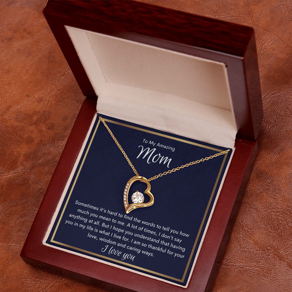 Amazing Mom Heart Necklace