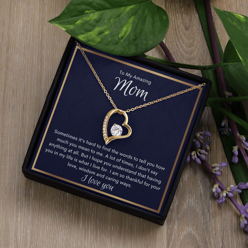 Amazing Mom Heart Necklace