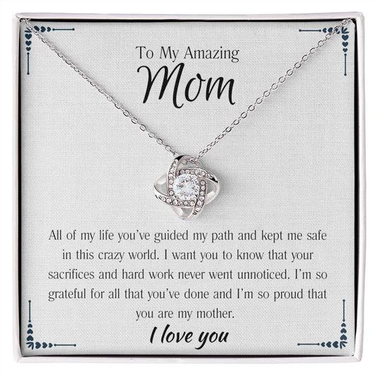 Amazing Mom GIft Love Knot Necklace