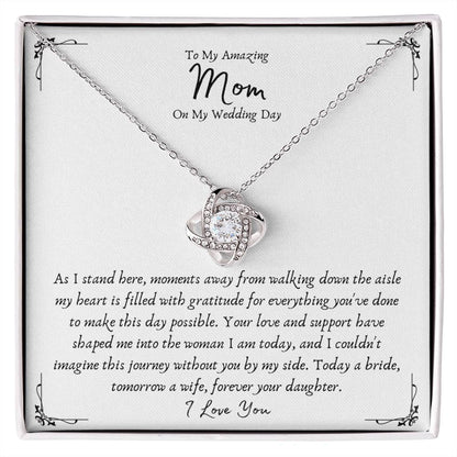 Mother Of The Bride Love Knot Pendant Gift Necklace From Daughter -  Wedding Gifts From Bride