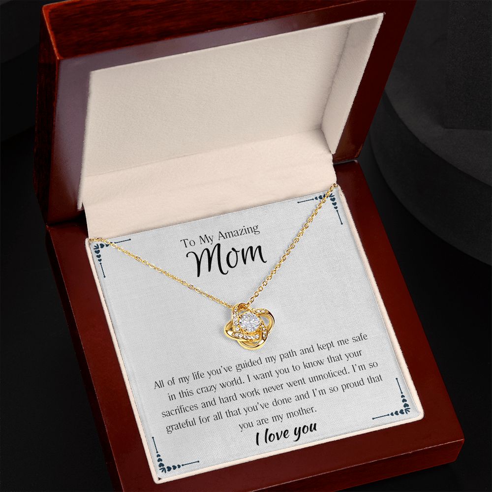 Amazing Mom GIft Love Knot Necklace