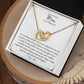 Mother Of The Bride Interlocking Hearts Gift Necklace From Daughter - Wedding Gifts From Bride