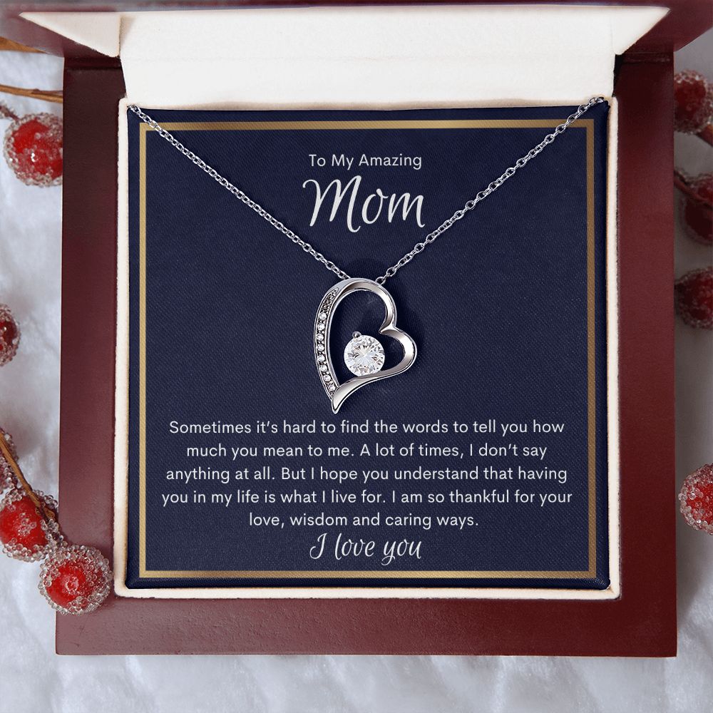 Amazing Mom Heart Necklace