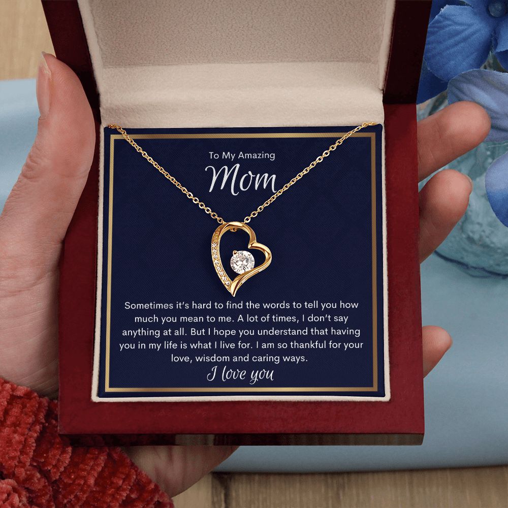 Amazing Mom Heart Necklace