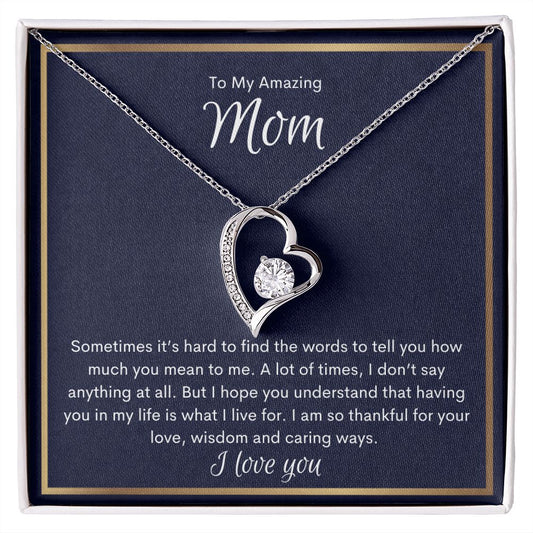 Amazing Mom Heart Necklace