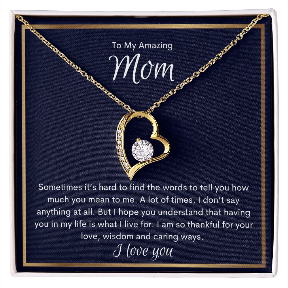 Amazing Mom Heart Necklace