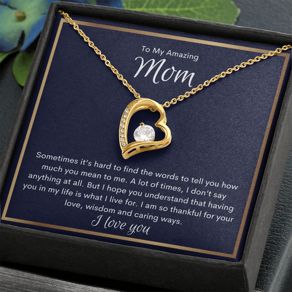 Amazing Mom Heart Necklace